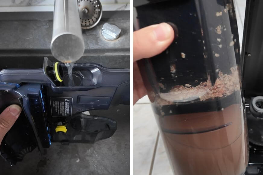 Dual-Tank-System am Tineco S7 Max Pro - Frisch- und Schmutzwassertank getrennt für hygienisches Wischen ohne Rückstände